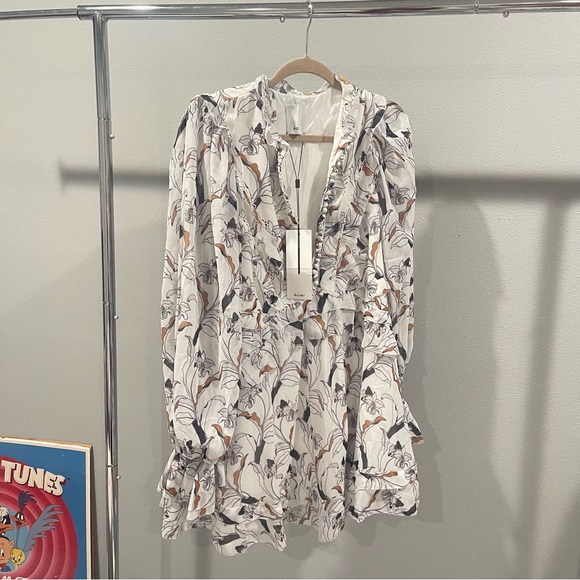 Acler White and Black Floral Dress - Picture 4 of 7